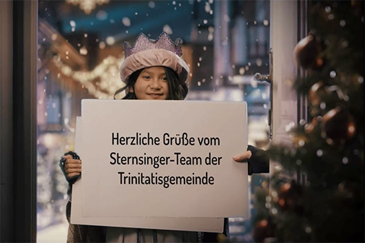 Screenshot aus einem Werbefilm fr die Sternsingeraktion 2022.